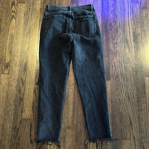 PacSun Black Ultra High Waisted Slim Fit Jeans Distressed Ripped Black Size 26 - Picture 2 of 4